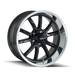 Ridler 650 Matte Black Polished Wheel 1