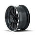 Ridler 650 Matte Black Polished Wheel 2