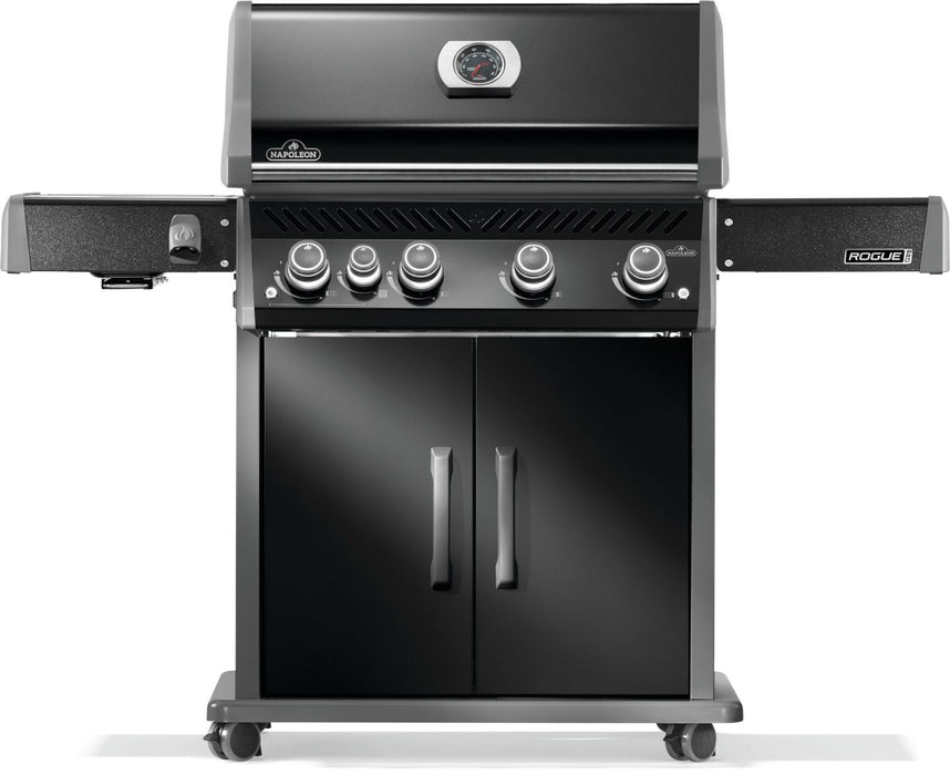 Napoleon Rogue PRO 525 Propane Gas Grill with Infrared Side Burner, Black - Napoleon