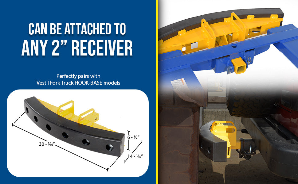 Vestil RPB-2 steel/rubber push bumper-attachment to feature overview 3