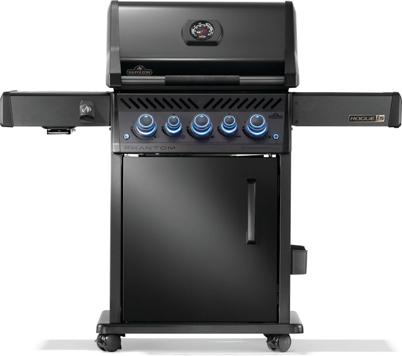 Napoleon Phantom Rogue PRO-S 425 Natural Gas Grill with Infrared Side and Rear Burners, Matte Black - Napoleon