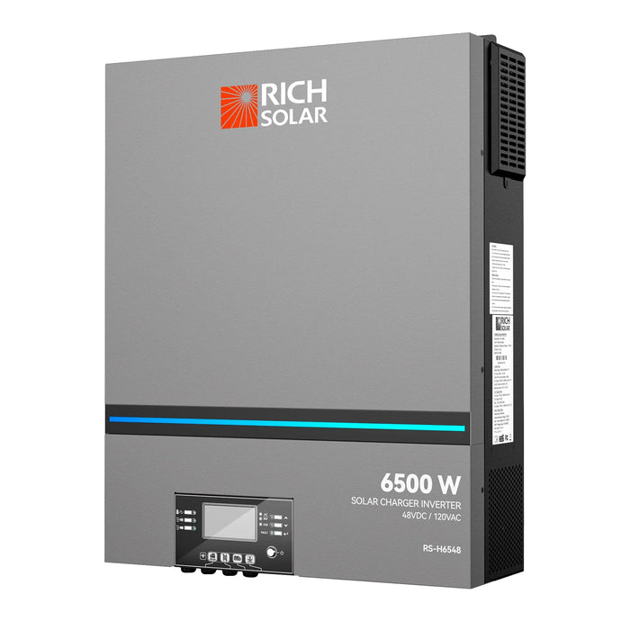 Green Vista Living Rich Solar NOVA 6K 6500 Watt (6.5kW) 48 Volt Off-Grid Hybrid Solar Inverter | 48V Hybrid... Power Station