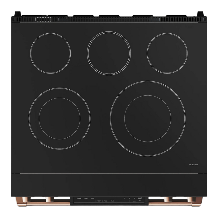 Thor Kitchen Gordon Ramsay Series 30-Inch Professional Electric Range with Tilt Panel Touch Control in Black with Rose Gold Trim (RSE30B-RSG) Thor Kitchen