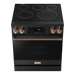 Thor Kitchen Gordon Ramsay Series 30-Inch Professional Electric Range with Tilt Panel Touch Control in Black with Rose Gold Trim (RSE30B-RSG) Thor Kitchen