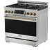 Thor Kitchen Gordon Ramsay Series 36-Inch Professional Gas Range with Tilt Panel Touch Control in Stainless Steel with Bronze Trim (RSG36-BRZ) Thor Kitchen
