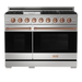 Thor Kitchen Gordon Ramsay Series 48-Inch Professional Gas Range with Double Oven in Stainless Steel with Rose Gold Trim (RSG48E-RSG) Thor Kitchen