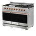 Thor Kitchen Gordon Ramsay Series 48-Inch Professional Gas Range with Double Oven in Stainless Steel with Rose Gold Trim (RSG48E-RSG) Thor Kitchen