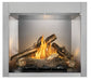 Napoleon Riverside 36 clean face outdoor natural gas fireplace front view with oak log set