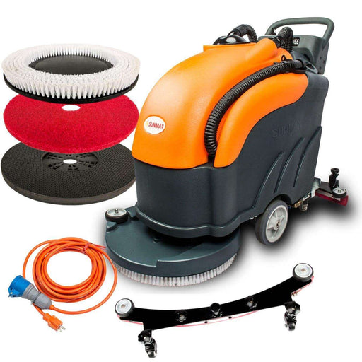 SUNMAX RT50AC Walk-behind Commercial Floor Scrubber, 22" Cleaning Path, 22 ft Power Cord