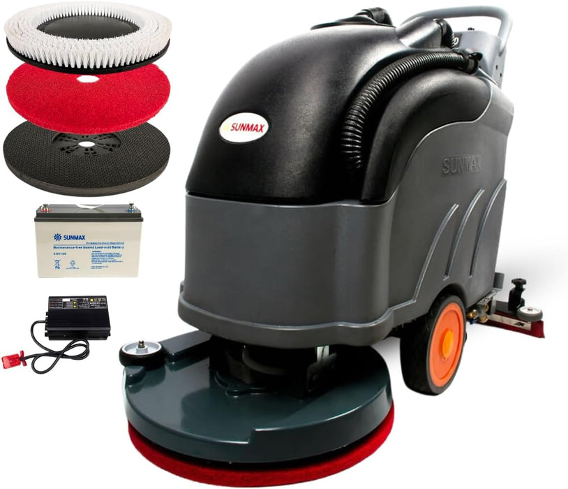 SANITMAX Self-Propelled Floor Scrubber RT50D– 22" Cleaning Path, Automatic Forward/Reverse Drive with... - Side View
