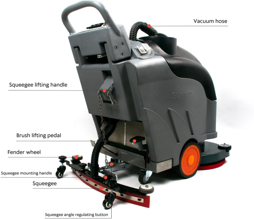 SANITMAX Self-Propelled Floor Scrubber RT50D– 22" Cleaning Path, Automatic Forward/Reverse Drive with... - Installation View