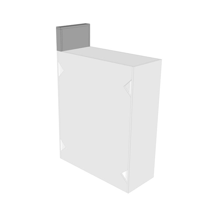 RAISED BACKSPLASH for Outdoor Kitchen | Width: 6” to 72” | Height: 7" | Depth: 2”