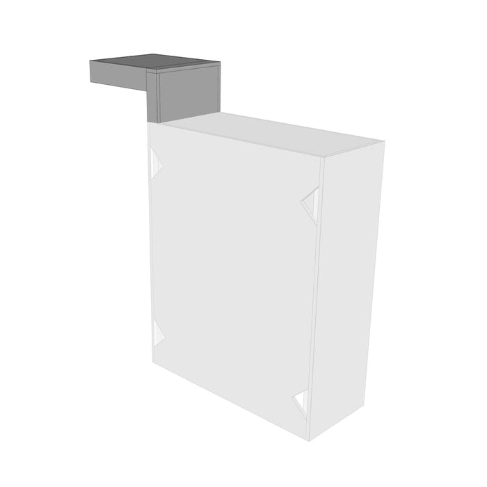 OVERHANG RAISED BAR for Outdoor Kitchen | W: 6” to 72” | H: 7” | Overhang: 12" | Total Depth 14”