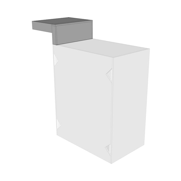 OVERHANG RAISED BAR for Outdoor Kitchen | W: 6” to 72” | H: 7” | Overhang: 12" | Total Depth 14”