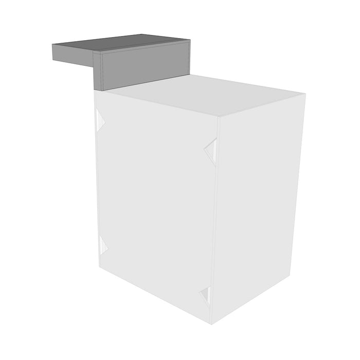 OVERHANG RAISED BAR for Outdoor Kitchen | W: 6” to 72” | H: 7” | Overhang: 12" | Total Depth 14”