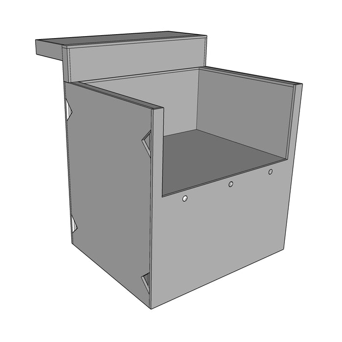 CABINET FOR KAMADO or POWER BURNER for Outdoor Kitchen | 36"-48" Wide | 29" Deep | 36" Tall