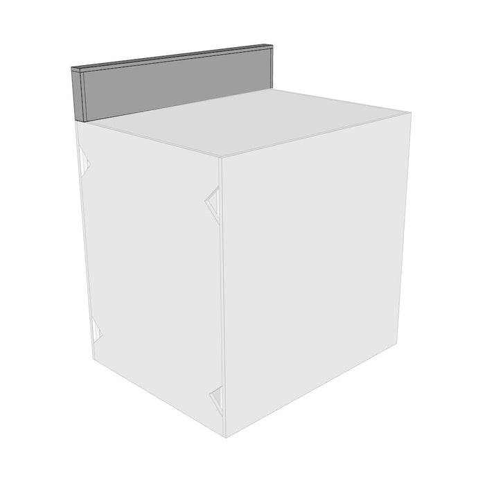 RAISED BACKSPLASH for Outdoor Kitchen | Width: 6” to 72” | Height: 7" | Depth: 2”