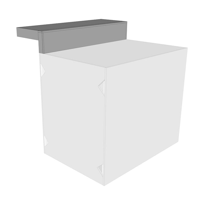 OVERHANG RAISED BAR for Outdoor Kitchen | W: 6” to 72” | H: 7” | Overhang: 12" | Total Depth 14”