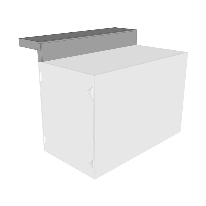 OVERHANG RAISED BAR for Outdoor Kitchen | W: 6” to 72” | H: 7” | Overhang: 12" | Total Depth 14”