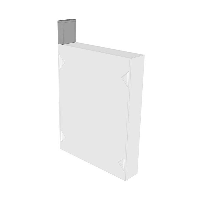 RAISED BACKSPLASH for Outdoor Kitchen | Width: 6” to 72” | Height: 7" | Depth: 2”