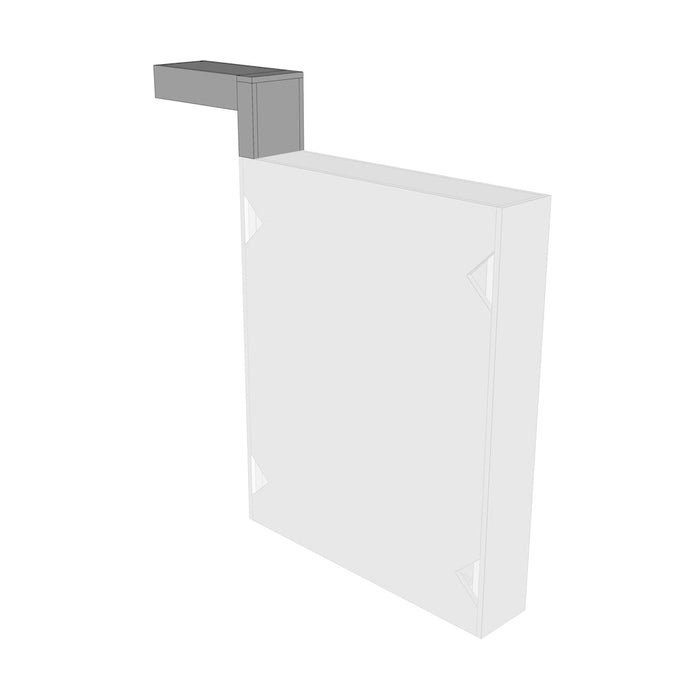 OVERHANG RAISED BAR for Outdoor Kitchen | W: 6” to 72” | H: 7” | Overhang: 12" | Total Depth 14”