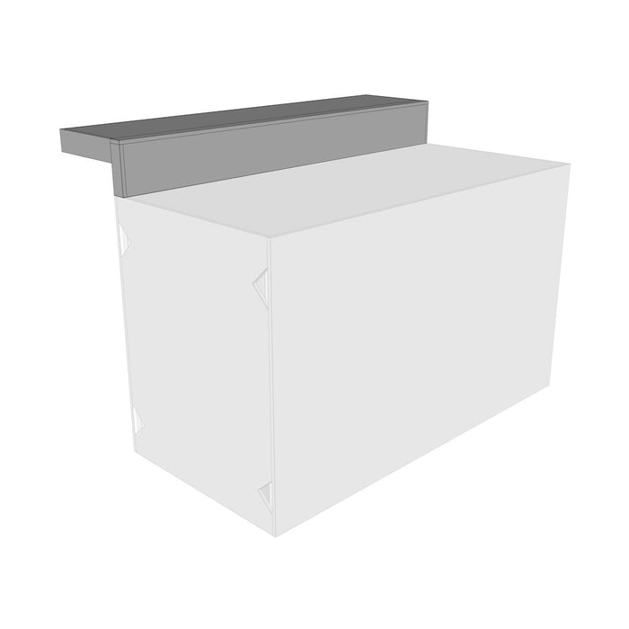 OVERHANG RAISED BAR for Outdoor Kitchen | W: 6” to 72” | H: 7” | Overhang: 12" | Total Depth 14”