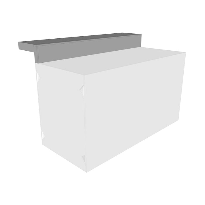 OVERHANG RAISED BAR for Outdoor Kitchen | W: 6” to 72” | H: 7” | Overhang: 12" | Total Depth 14”