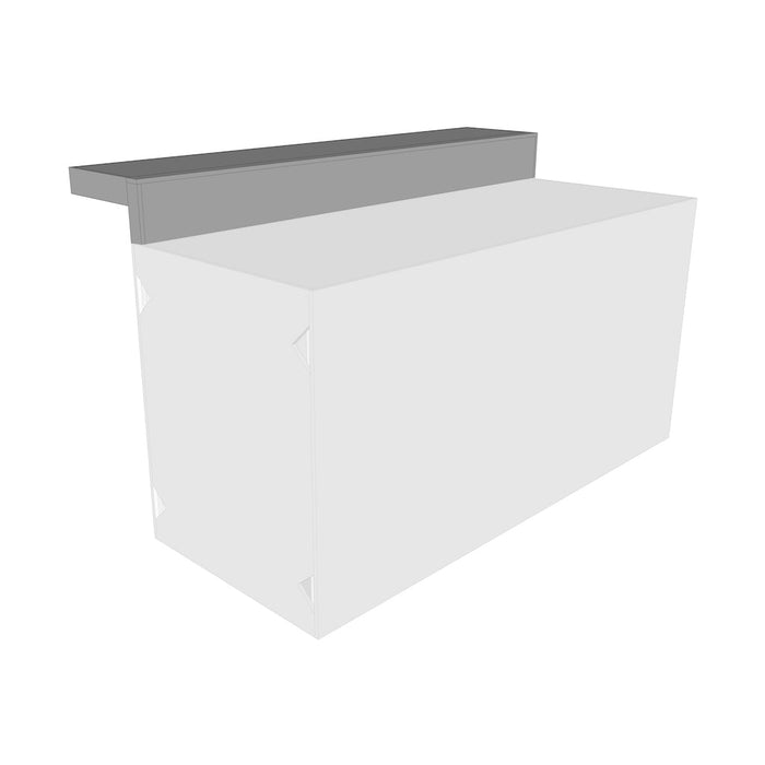 OVERHANG RAISED BAR for Outdoor Kitchen | W: 6” to 72” | H: 7” | Overhang: 12" | Total Depth 14”