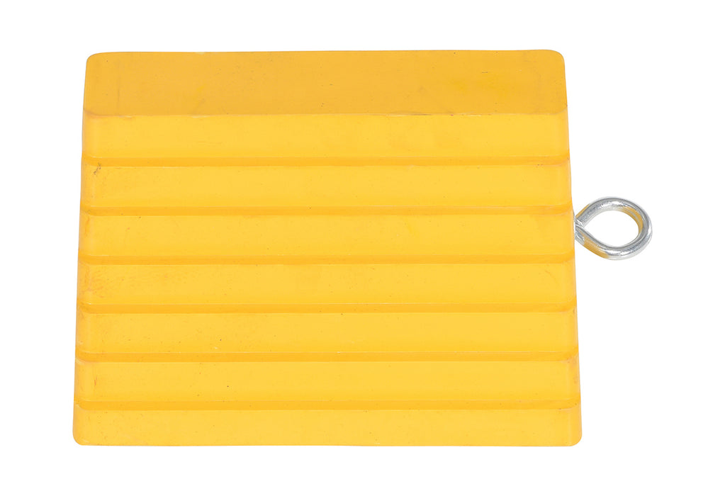 Vestil RWC-8-YL rubber wheel chock with eye bolt - view 2
