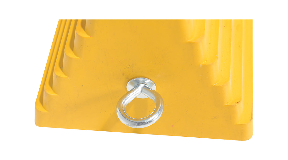 Vestil RWC-8-YL rubber wheel chock with eye bolt - view 4