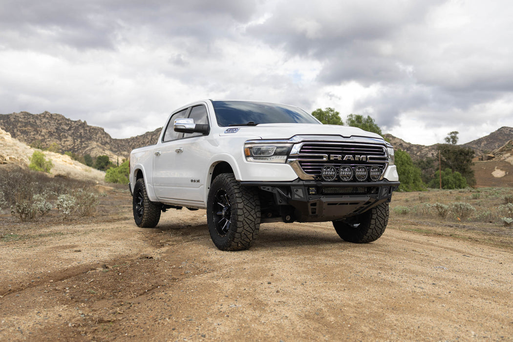 DV8 Offroad 2019-2025 Ram 1500 Tube Front Bumper – installed on vehicle, image 12 of 15