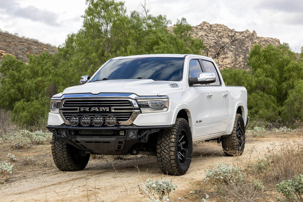 DV8 Offroad 2019-2025 Ram 1500 Tube Front Bumper – installed on vehicle, image 7 of 15