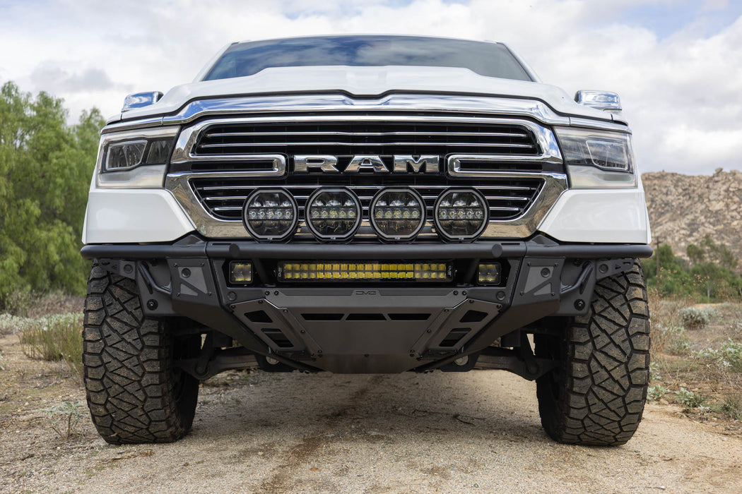 DV8 Offroad 2019-2025 Ram 1500 Tube Front Bumper – installed on vehicle, image 8 of 15