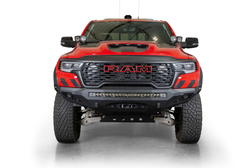 Addictive Desert Designs 2025 Ram RHO Stealth Fighter Front Bumper Winch Kit – installed on vehicle, image 3 of 14