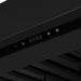 Forno Ambassador 36-inch range hood in black touch control panel detail