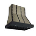 Forno Ambassador 36-inch range hood in black left angled view