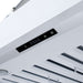 Forno Ambassador 36-inch range hood in white touch control panel detail