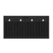 Forno Ambassador 48-inch range hood in black underside showing the baffle filters