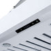 Forno Ambassador 48-inch range hood in white touch control panel detail