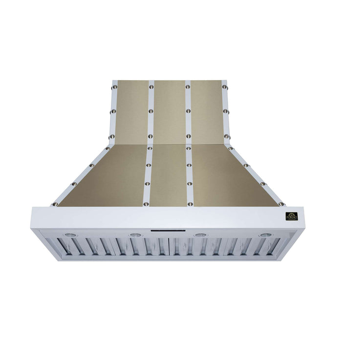 Forno Ambassador 48-inch range hood in white front view