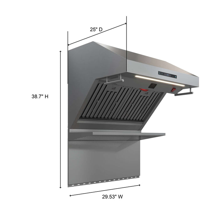 Forno Savona Wall Mounted Range Hood - view 5