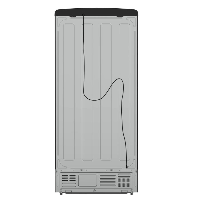 Forno Luigi 33-Inch 18 cu.ft. French Door Refrigerator in Black with Antique Brass Handles (FFFFD1791-33BLK)