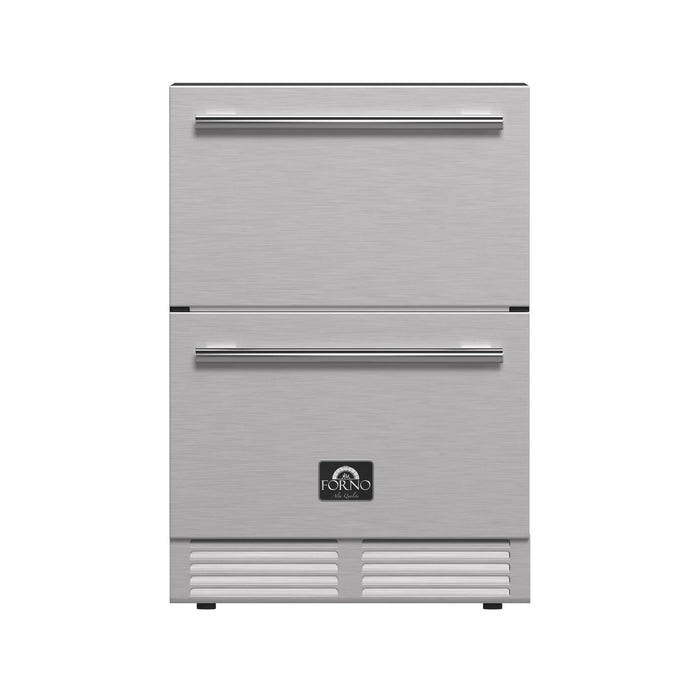 Forno Cosenza 24-Inch 4.69 cu.ft. Built-In Indoor/Outdoor Drawer Freezer with Ice Maker (FDRBI1838-24S) Refrigerator