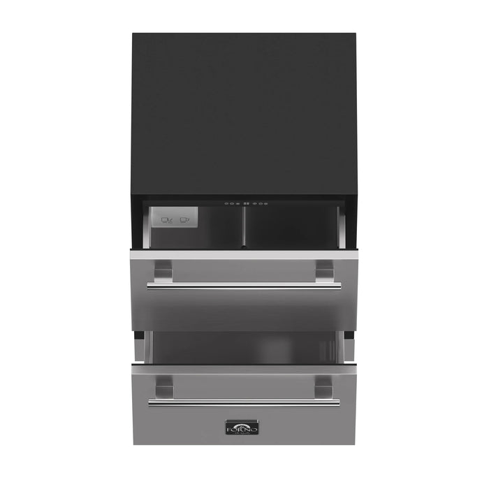 Forno Cosenza 24-Inch 4.69 cu.ft. Built-In Indoor/Outdoor Drawer Freezer with Ice Maker... Refrigerator - Lifestyle View