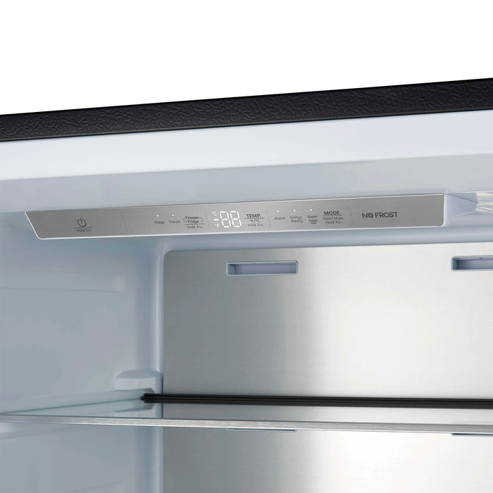 Forno Maderno 60-Inch 27.2 Cu. Ft. Built-In Convertible Refrigerator and Freezer in Black with Modern Trim and Antique Brass Handles (FFFFD1722-60MG-BLK)