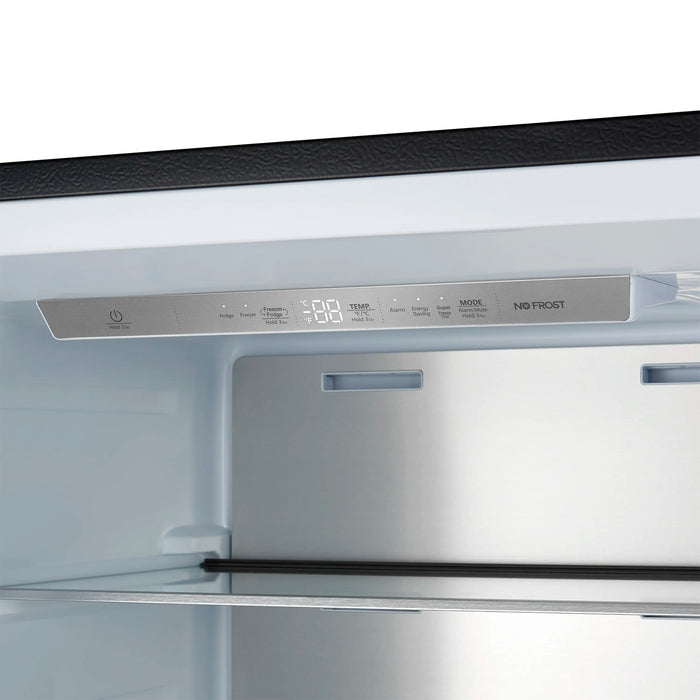 Forno Maderno 28-Inch 13.6 Cu.Ft. Convertible Upright Freezer/Refrigerator in Black with Antique Brass Handle, Left Swing (FFFFD1722-28BLK-LS)