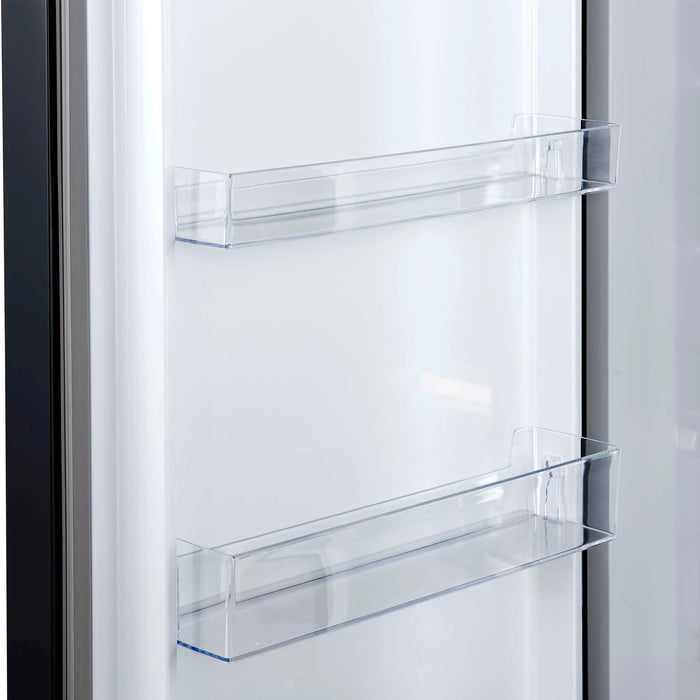 Forno Maderno 60-Inch 27.2 Cu. Ft. Built-In Convertible Refrigerator and Freezer in Black with Modern Trim and Antique Brass Handles (FFFFD1722-60MG-BLK)