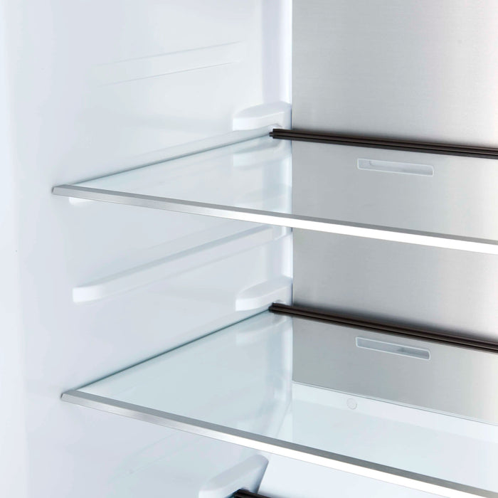 Forno Maderno 60-Inch 27.2 Cu. Ft. Built-In Convertible Refrigerator and Freezer in Black with Modern Grille Trim and Antique Brass Handles ( FFFFD1722-60SG-BLK)