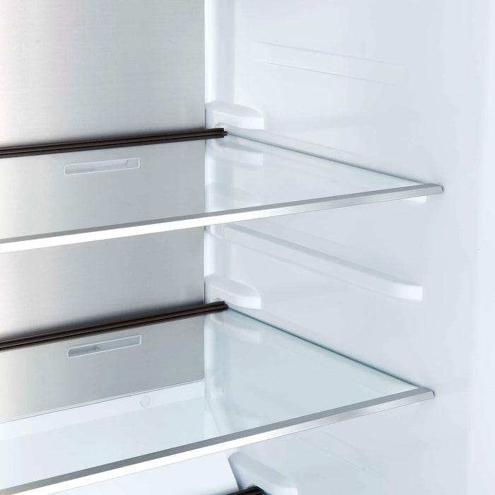 Forno Maderno 60-Inch 27.2 Cu. Ft. Built-In Convertible Refrigerator and Freezer in Black with Modern Grille Trim and Antique Brass Handles ( FFFFD1722-60SG-BLK)