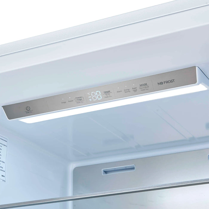 Forno Maderno 60-Inch 27.2 Cu. Ft. Built-In Convertible Refrigerator and Freezer in White with Modern Grille Trim and Antique Brass Handles (FFFFD1722-60SG-WHT)